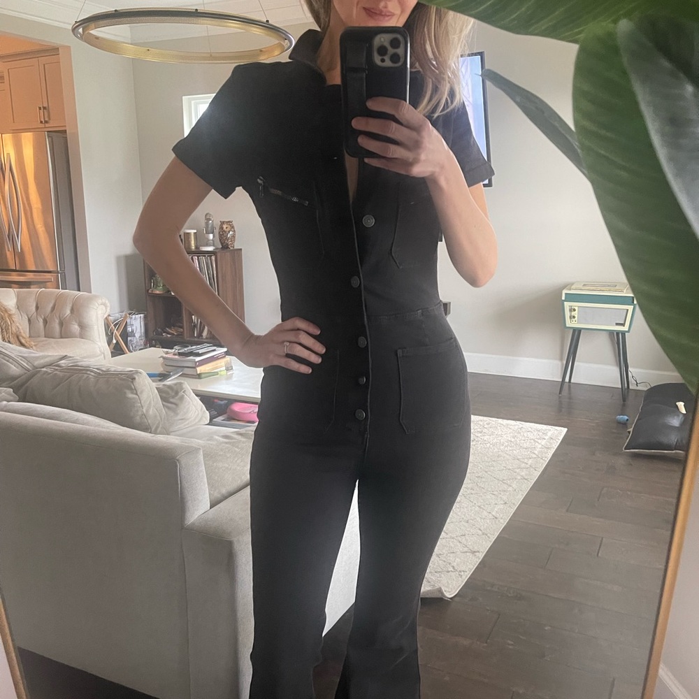 Free people denim jumpsuit